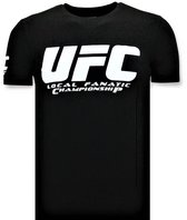 T-shirt Homme UFC – Noir – Taille L – Col Rond – Imprimé Graphique – 100% Coton – NEUF