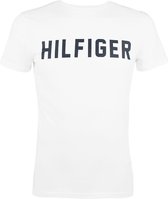 Tommy Hilfiger lounge hilfiger logo O-hals shirt wit - XL