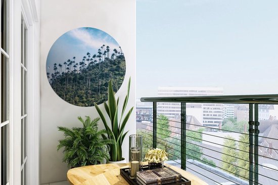 Garden Circle Colombia - Arbres - Berg - 60x60 cm - Affiche de Jardin Ronde - Extérieur