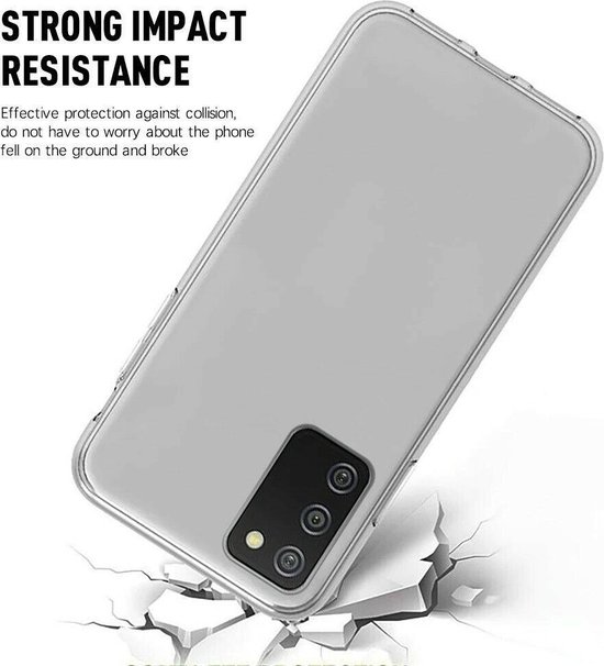 Coque Samsung A02 - Protecteur d'écran Samsung A02 5G - Coque Samsung Galaxy A02 Transparente 360 (Avant et Arrière) + Protecteur d'écran en Siliconen