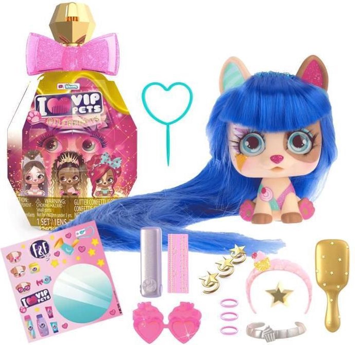 VIP Pets Celebripets - Includes 1 VIP Pets Doll and 10 Surprises! 