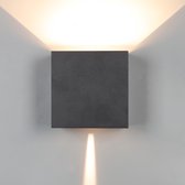 DAVOS Wandlamp LED 2x10W/915lm Rechthoekig Zwart