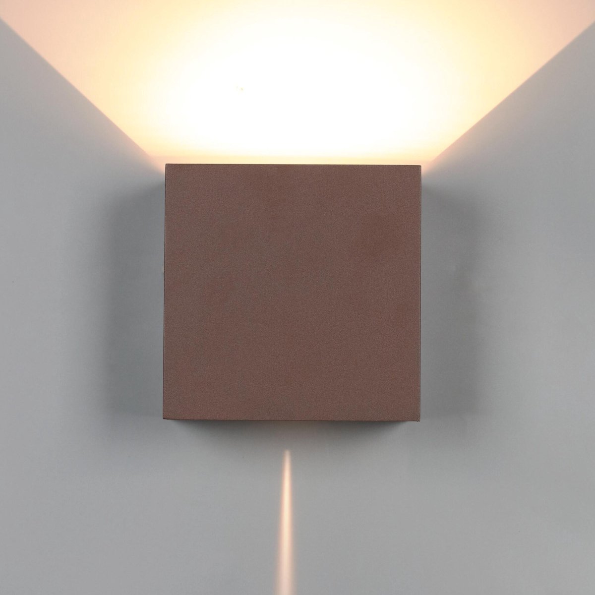 DAVOS Wandlamp LED 2x10W/915lm Rechthoekig Bruin