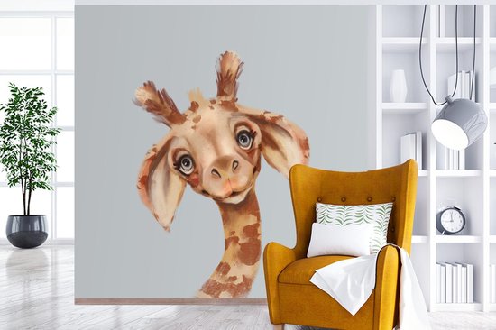 Papier Peint - Papier peint photo Girafe - Jungle - Animal - Largeur 350 cm x Hauteur 350 cm