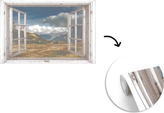 Papier peint - Papier peint photo murale Transparente - Berg - Herbe - Largeur 390 cm x hauteur 260 cm