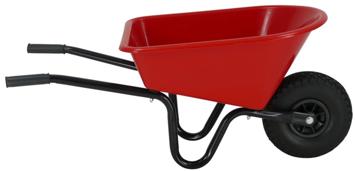 MM Eurotool Kinderkruiwagen Metaal met Kunststof Bak - Rood — afbeelding 2