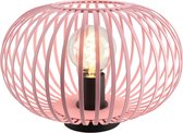 Olucia Lieve - Industriële Tafellamp - Metaal - Zwart;Roze