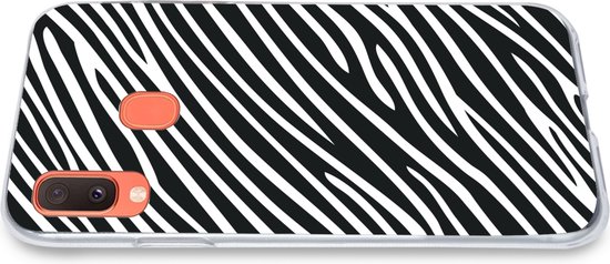 Coque Samsung Galaxy A20e - Animal Print - Zebra - Zwart - Siliconen - Sinterklaas - Noël - Cadeaux - Chaussures Cadeaux
