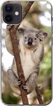 Geschikt voor iPhone 12 mini hoesje - Koala - Takken - Dier - Kinderen - Jongens - Meiden - Siliconen Telefoonhoesje