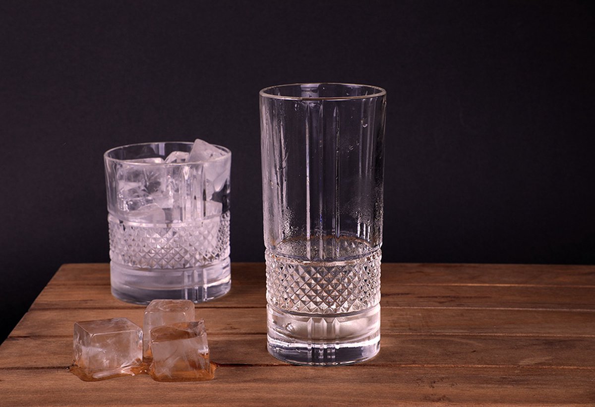 Brillante Longdrinkglazen – Set van 6 Luxe Glazen van 370 ml - Cocktailglazen — cadeau in Kookcadeaus - foto 7