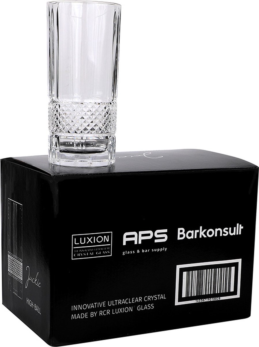 Brillante Longdrinkglazen – Set van 6 Luxe Glazen van 370 ml - Cocktailglazen — cadeau in Kookcadeaus - foto 6