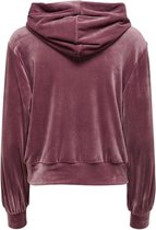 ONLY  Laya L/S Hood Velvet Swt BORDEAU L