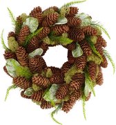 Decoratie kerstkrans - Naturel - 30x6.5cm