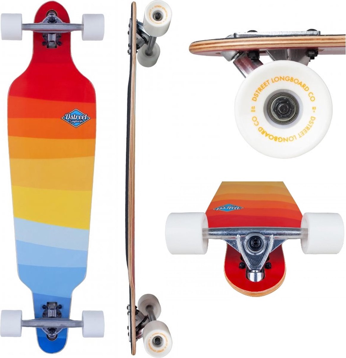D Street Drop-through Longboard Horizon Veelkleurig