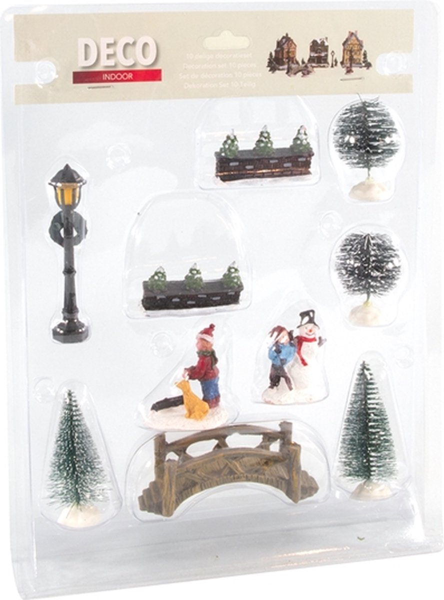 Snowflake Kerstfigurenset 10-delig met brug