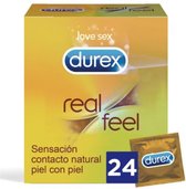 Durex Real Feel - Condooms - Latex-vrij - Extreem Dun - Reservoir - Met Glijmiddel - 12 stuks