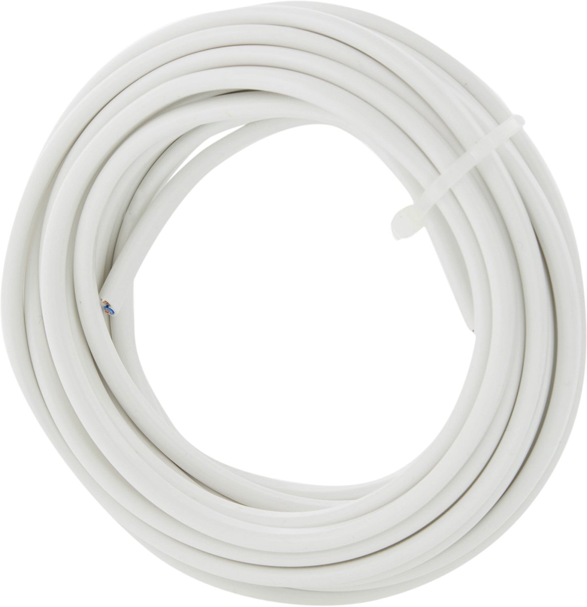 Q-Link Huishoudsnoer - plat - belastbaar tot 1200w - 2 x 0.75 mmâ² - 5 m - wit