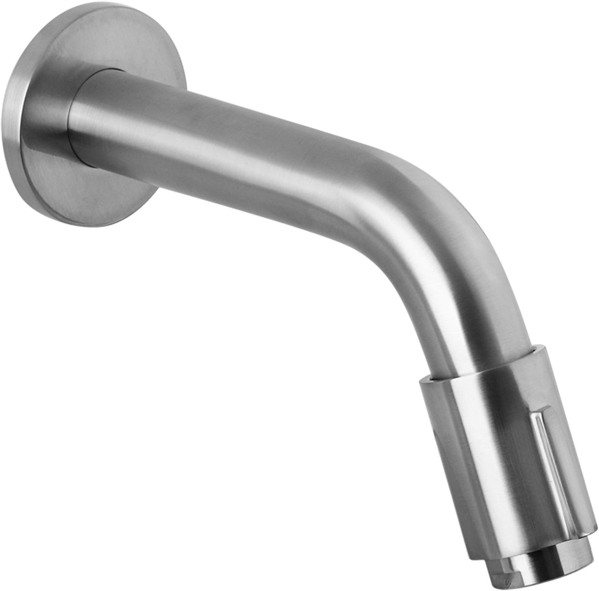 Differnz muurkraan mat chroom - inbouw wastafelkraan - kraan koud water - 15 cm - toiletkraan