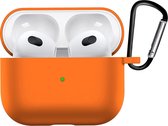 AirPods 3 Hoesje Silicone Case - AirPods 3 Case Oranje Siliconen Hoes - AirPods 3 Hoes Cover - Oranje