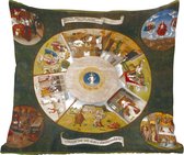 Sierkussens - Kussentjes Woonkamer - 40x40 cm - The seven deadly sins and the four last things - schilderij van Jheronimus Bosch