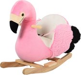Nancy's Schort Rock Rocking Toy Flamingo - Roze - Pluche, Polypropyleen, Esp hout - 23,62 cm x 12,99 cm x 20,47 cm