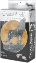 Crystal puzzel 37 stukjes wolf zwart