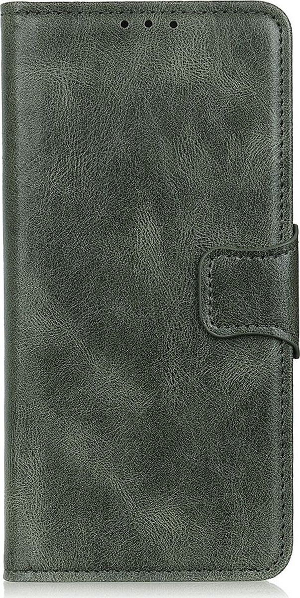 Mobigear Telefoonhoesje geschikt voor OPPO Reno 6 5G Hoesje | Mobigear Classy Bookcase Portemonnee | Pasjeshouder voor 2 Pasjes | Telefoonhoesje voor Pinpas / OV Kaart / Rijbewijs - Groen