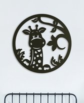 Wanddecoratie Kinderen | Giraffe rond