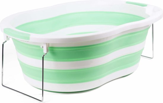 Product: Benson Baby badje - Opvouwbaar - 70 x 46,5 x 23 cm. - Groen/Wit - Baby bad, van het merk Benson