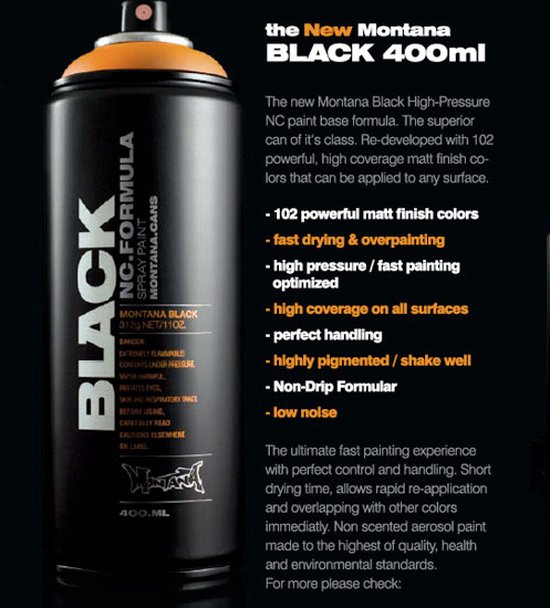 Montana BLACK 6620 Chanvre / aérosol 400ml