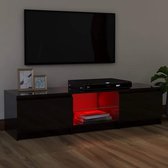 Tv-meubel met LED-verlichting 120x30x35,5 cm hoogglans zwart