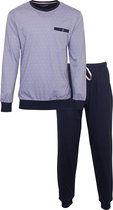 Paul Hopkins tricot heren pyjama - Blue pattern 1101B  - S  - Blauw