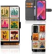Telefoonhoesje OPPO A54 5G | A74 5G | A93 5G Flipcover Design Postzegels