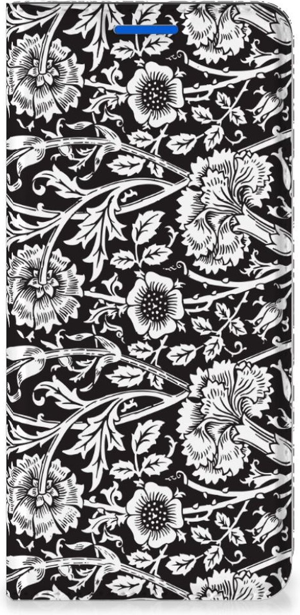OPPO Reno6 5G Smart Cover Black Flowers