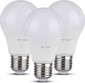 V-TAC 7352 LED-lamp Energielabel F (A - G) E27 Peer 11 W = 75 W Warmwit (Ø x l) 60 mm x 120 mm Niet dimbaar 3 stuk(s)
