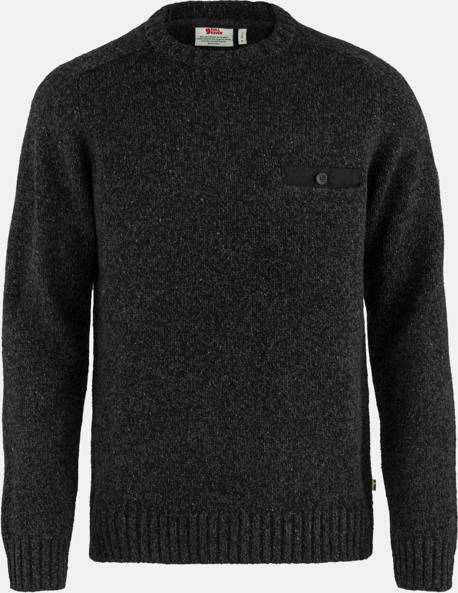 Fjallraven Lada Roundnek Sweater 90487 030 dark Zwart