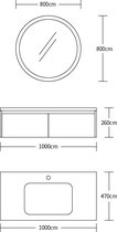 WOON-DISCOUNTER.NL - Badkamermeubel Ekeby 100 - Wit - 301495