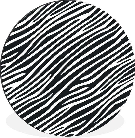 Imprimé animal lignes noires Cercle mural aluminium ⌀ 90 cm - impression photo sur cercle mural / cercle vivant / cercle de jardin (décoration murale)