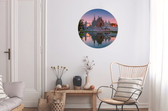 WallCircle - Cercle Mural - Cercle Mural - Temple Thaï - Aluminium - Dibond - 60x60 cm - Intérieur et Extérieur