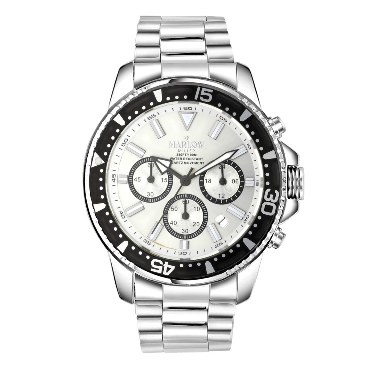 Marlow Miller chronograaf horloge stalen band