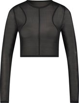 Hunkemöller x NA-KD Mesh top Lia - Zwart - Maat S