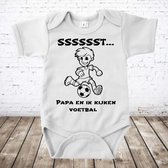 Romper Papa en ik kijken voetbal -s&C-Zwart-Rompers