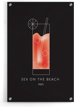 Walljar - Sex On The Beach Cocktail - Muurdecoratie - Plexiglas schilderij