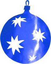 Kerstballen hangdecoratie blauw 30 cm