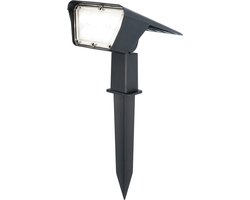 HOFTRONIC Odessa - Solar tuinspot - zwart - IP65 waterdicht - 6000K Daglicht wit (goed voor accentueren) - Wintersolar technologie - geschikt als prikspot of buitenlamp op zonne-energie