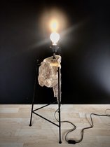 Lamp Display Rama 70 cm hoog - staande vloerlamp - lamp industrieel - handgemaakt - industriestijl - landelijk - verlichting voor binnen - voor uw interieur - metaal - tropisch ged