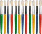 Set van 12 Kleuterkwasten Assorti 205mm in zak (1 st.)