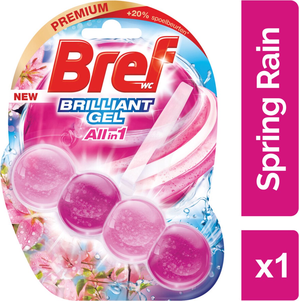 Goedkoopste Bref - Toiletblok - Brilliant Gel - Spring Rain - 42g