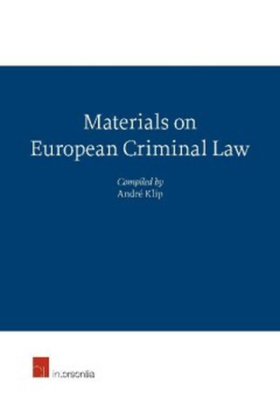 Materials on European Criminal Law - cover