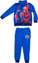 Marvel Spiderman set joggingpak / trainingspak / vrijetijdspak - Vest + Broek  - Blauw - Maat 110 (maatlabel 116)
